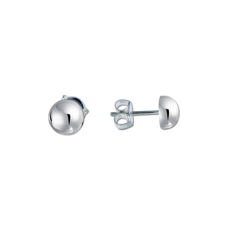 Half Ball Stud Earrings - 6mm