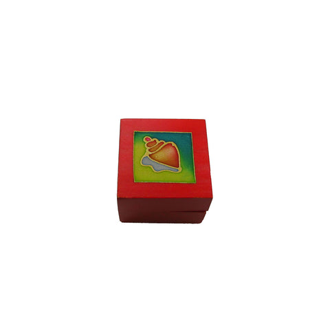 Tea Light Box - Red Seashell
