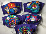 Reusable Embroidered Kid's Size FaceMasks - Floral