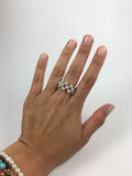 3 Row Woven Bead Stretch Ring