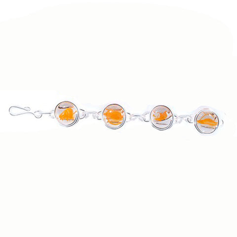 Infinity Bracelet - Orange Stripe