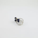 Lapis Lazuli Bolitas Curly Ring