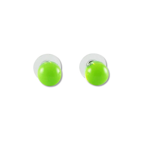 Glass Ball Studs - Lime Green