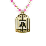 Valentine Bird Cage Necklace