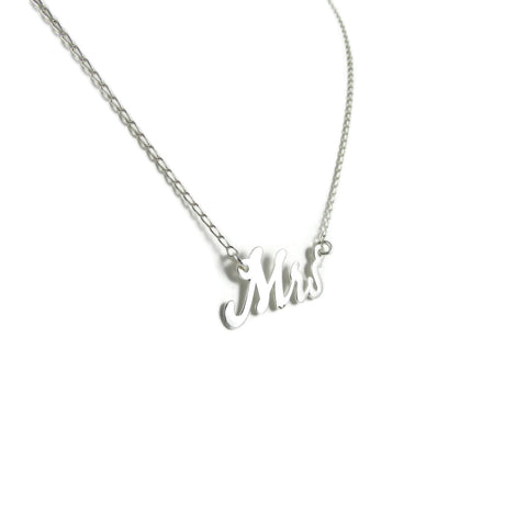 Mrs Silver Necklace