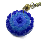 Mosaic Medallion Necklace - Blue