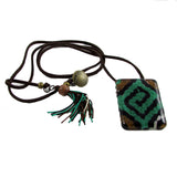 Navajo Glass Pendant - 5 Colors Available