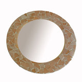Small Mosaic Glass Mirror - Pink