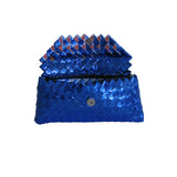 Recycled Candy Wrapper Clutch - Blue