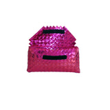 Recycled Candy Wrapper Clutch - Metallic Pink