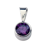 Round CZ Pendant - 8mm- 5 Colors Available