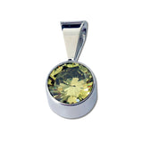 Round CZ Pendant - 8mm- 5 Colors Available