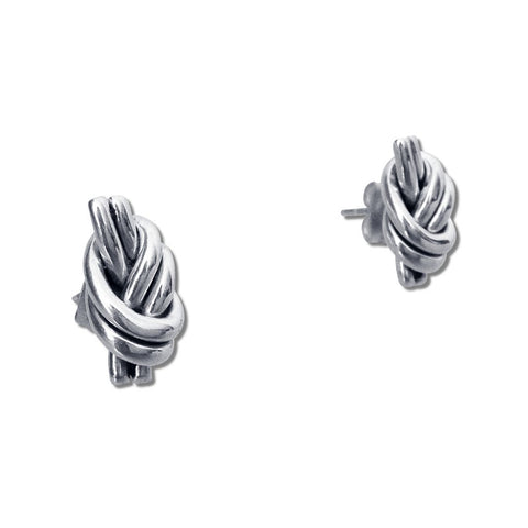 Simple Connected Double Knot Earrings