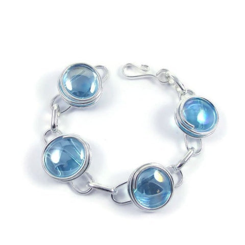 Infinity Bracelet - Sky Blue Iridescent