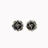 Oxidized Rose Studs - Medium