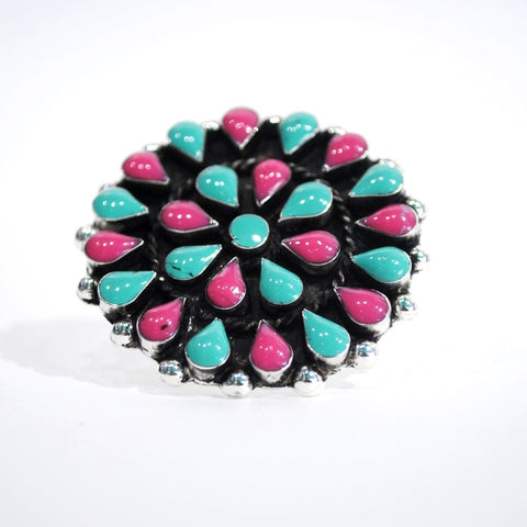 Southwestern Flower Ring - 2 Colors Available