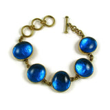 Tumbaga & Glass Bracelet - Turquoise